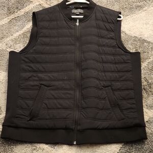 Men's Black Quilted Vest by FLX